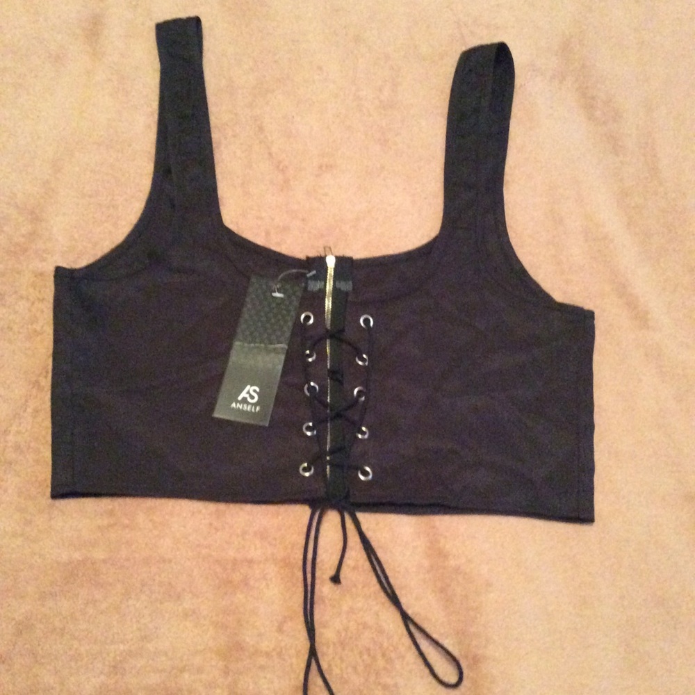 Large zipped back sexy bandeau top
